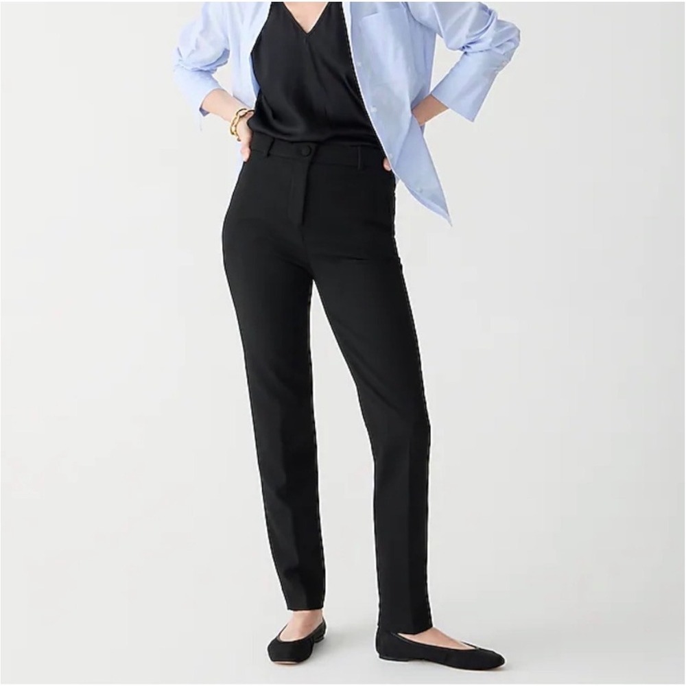 J. Crew Womens High Rise Cameron Pant Black Slim Cropped 12P